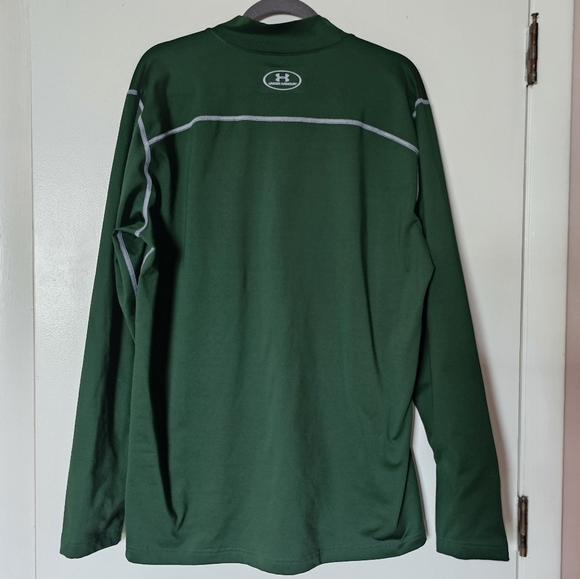 Under Armour EVO coldgear green long-sleeve athletic fitted mock turtleneck - Picture 6 of 8